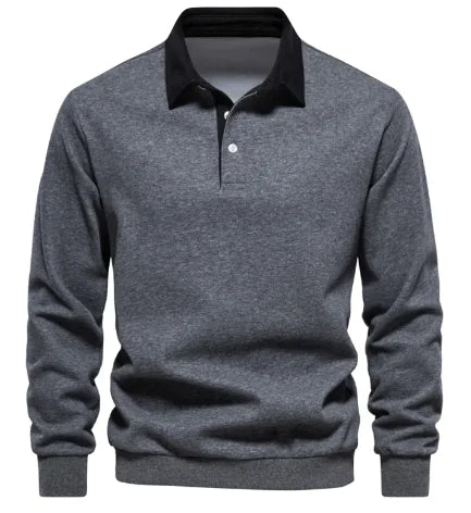 Men's Casual Polo Collar Sweater