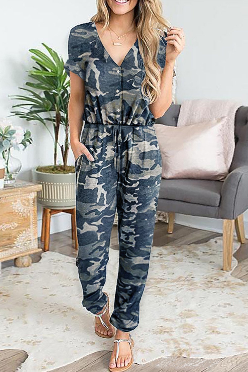 Urban Camouflage - Chic Camo Jumpsuit