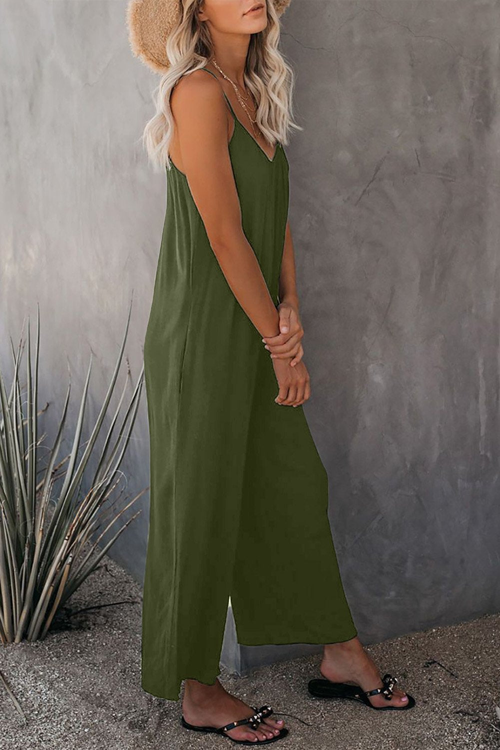 Straps Wide Leg Jumpsuits