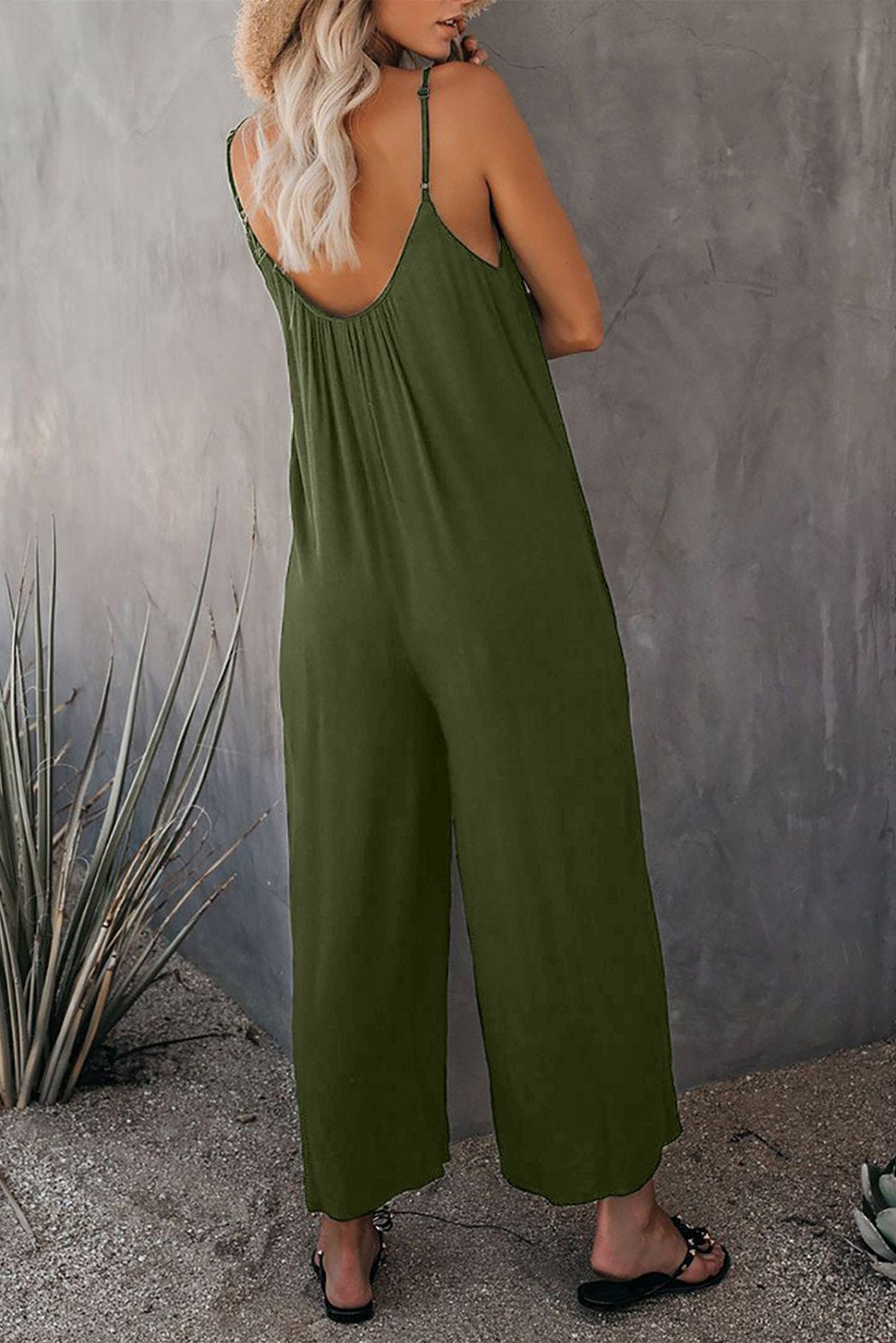 Straps Wide Leg Jumpsuits