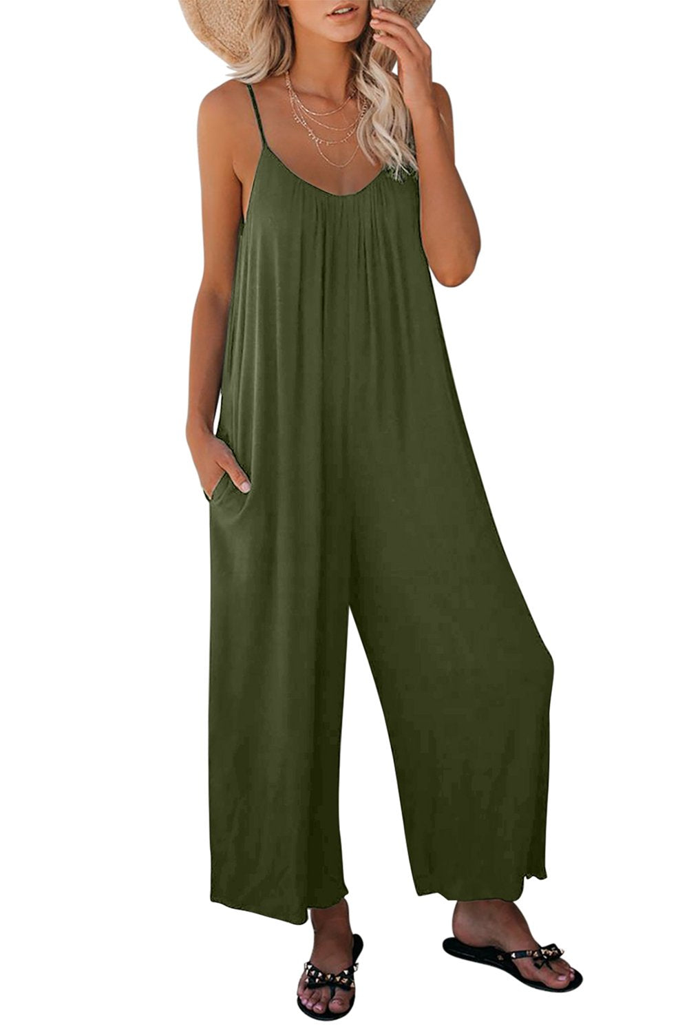 Straps Wide Leg Jumpsuits