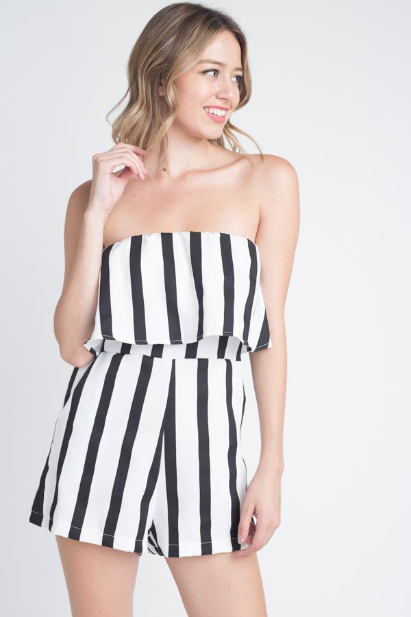 Women's Strapless  Romper