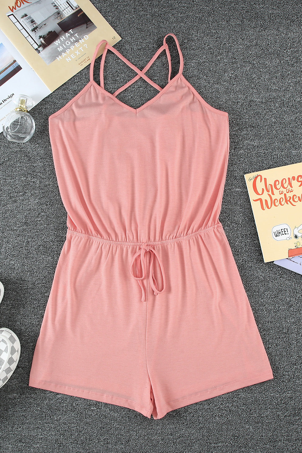 Pink Straps Romper