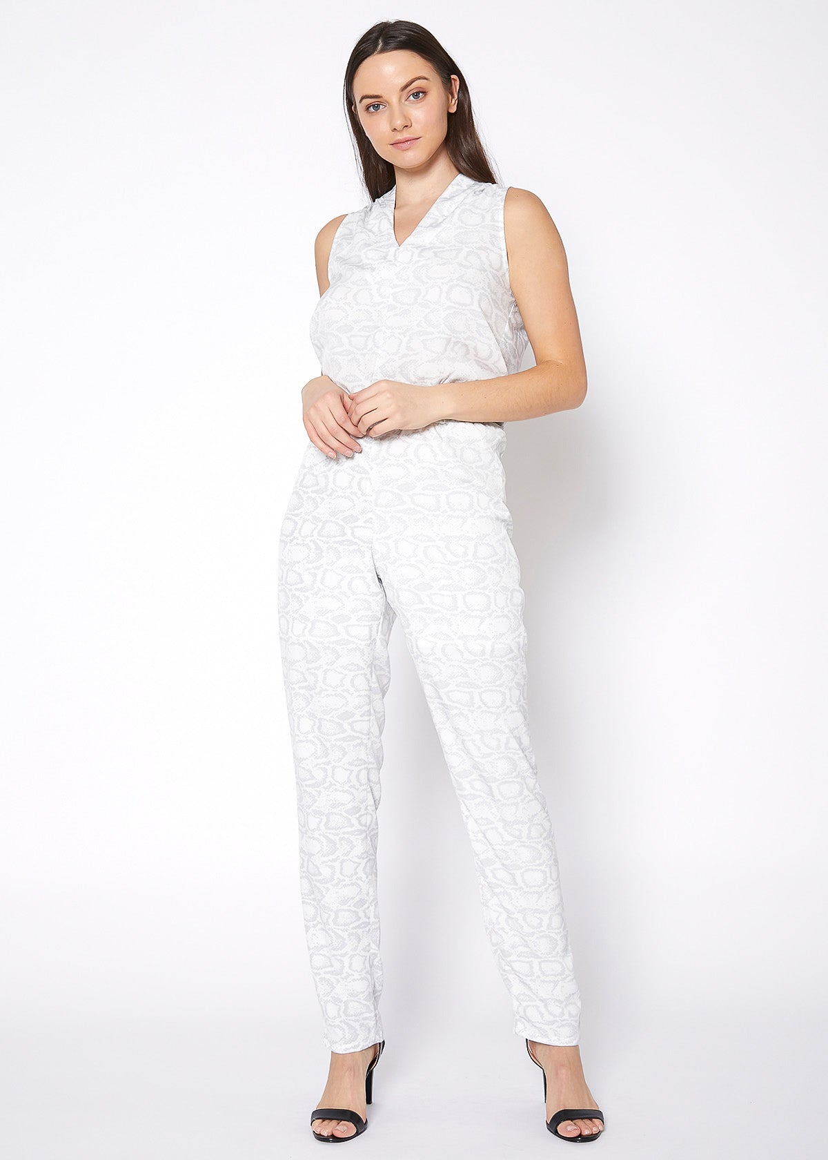 Chic Women's Formal V-Neck Jumpsuit