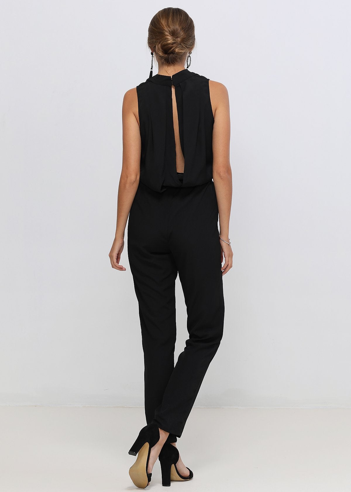 Chic Women's Formal V-Neck Jumpsuit