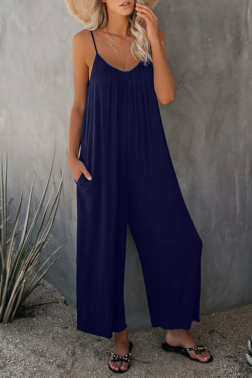 Straps Wide Leg Jumpsuits