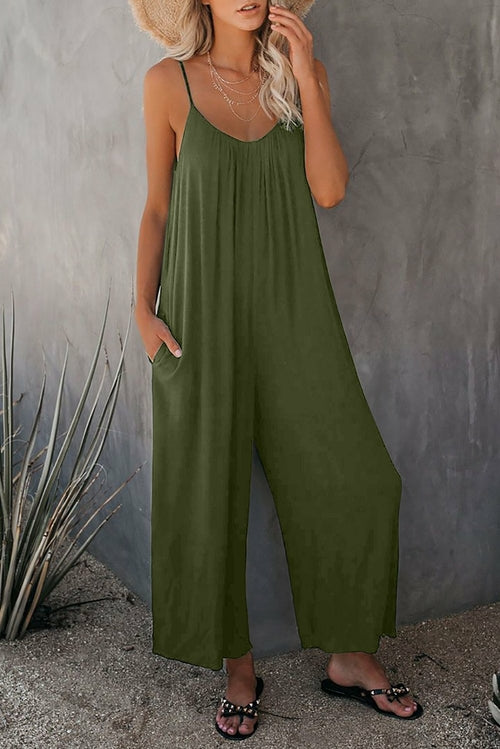 Straps Wide Leg Jumpsuits