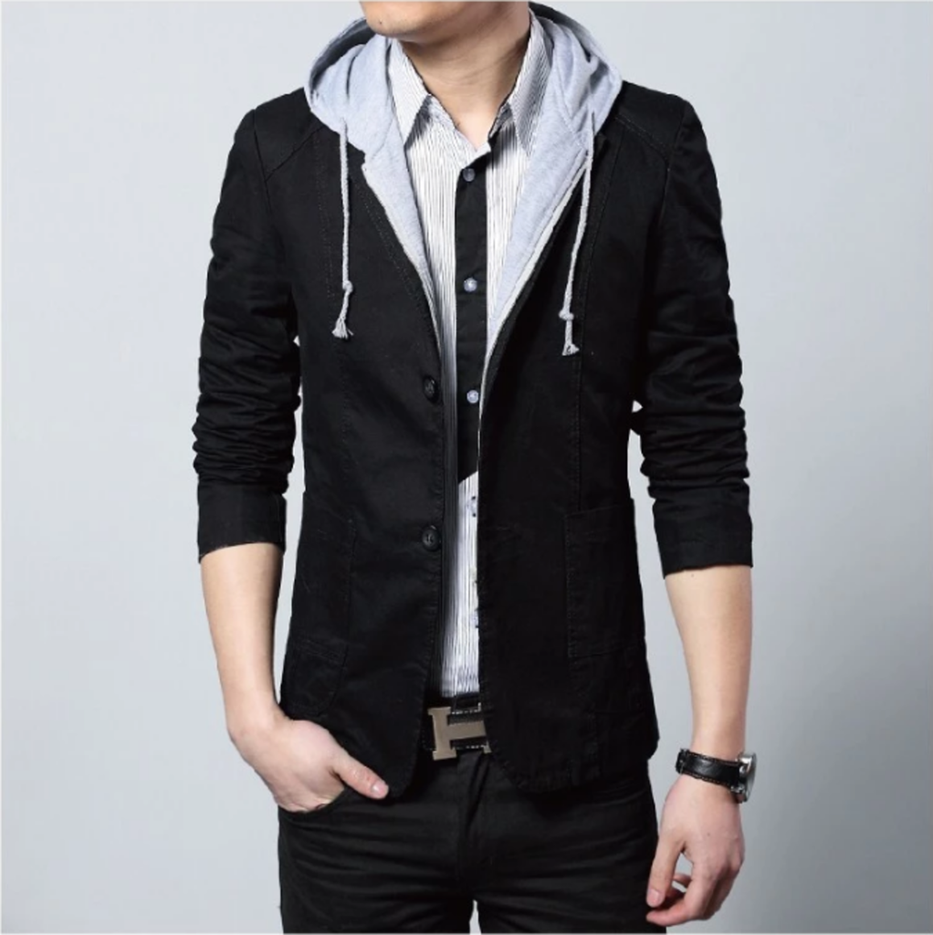 Modern Men’s Hooded Blazer