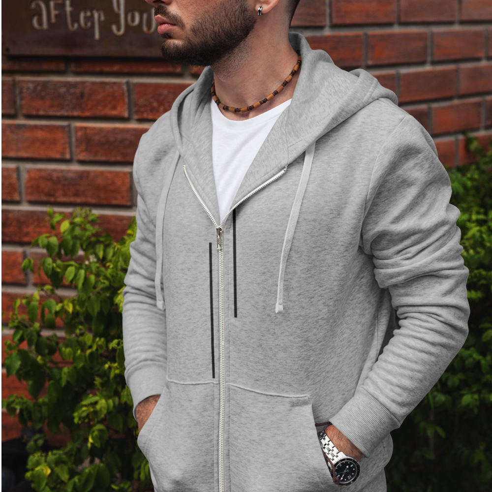 Urban Stripes Zip-Up Hoodie for Men