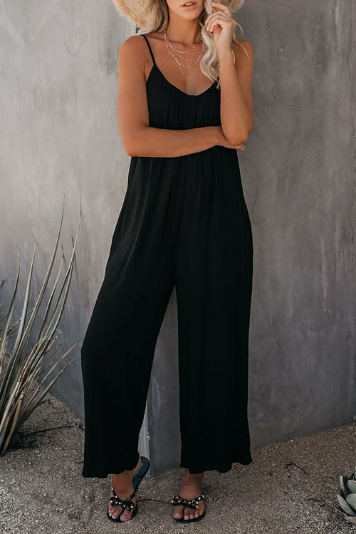 Straps Wide Leg Jumpsuits