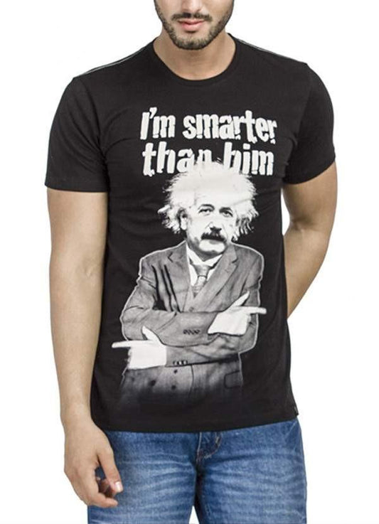 Einstein I'm Smarter Black Half Sleeve- Tee