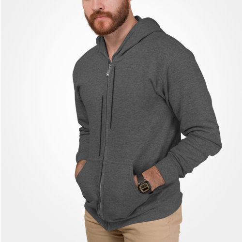 Urban Stripes Zip-Up Hoodie for Men